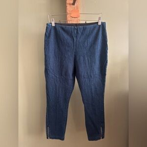 36.) Lysse / Dark Blue Denim Pants with Ankle Zippers